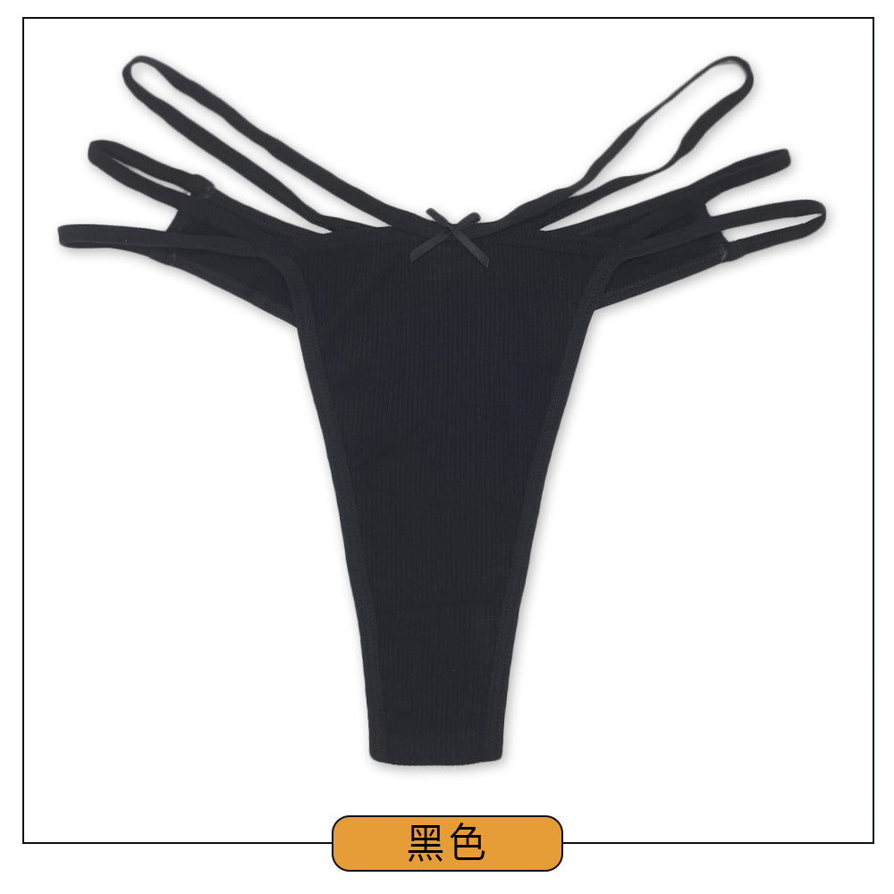 Ribbed Cotton High-Elastic Thong – Soft Fit Everyday Underwear (Special Price)