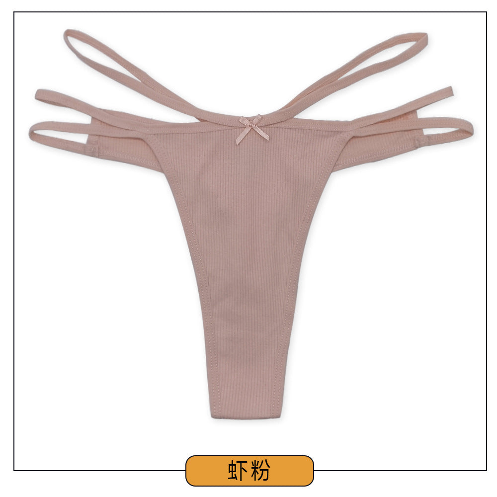 Ribbed Cotton High-Elastic Thong – Soft Fit Everyday Underwear (Special Price)